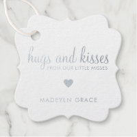 Hugs et baisers Coeur Argent Foil Baby shower fill