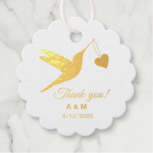 Étiquette-cadeau Huile d'or de colibri personnalisable