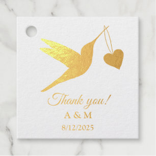 Étiquette-cadeau Huile d'or de colibri personnalisable