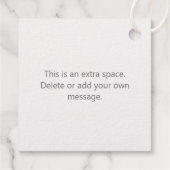 Étiquette-cadeau Huile d'or PERSONNALISÉ Plain blanc élégant (Dos)