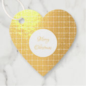 Étiquette-cadeau Huile d'or Plaid (Devant)