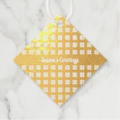 Étiquette-cadeau Huile d'or Plaid (Devant)