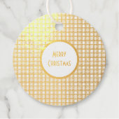 Étiquette-cadeau Huile d'or Plaid (Devant)