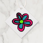 Étiquette-cadeau illustration de fleurs (Dos)