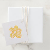 Étiquette-cadeau illustration de fleurs (Avec boite)