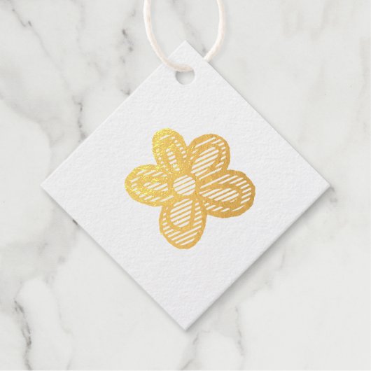 Étiquette-cadeau illustration de fleurs (Devant)