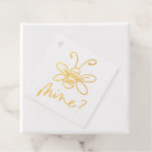 Étiquette-cadeau Illustration de la mine d'abeilles Saint-Valentin (Avec boite)