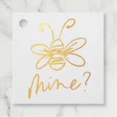 Étiquette-cadeau Illustration de la mine d'abeilles Saint-Valentin (Devant)