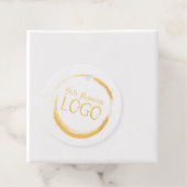 Étiquette-cadeau Image du logo Gold Round (Avec boite)