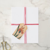ÉTIQUETTE CADEAU IMPRIMÉ IRIS JAPONAIS (Avec de la ficelle)