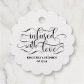Étiquette-cadeau Infusé Avec Mariage Amoureux (Dos)
