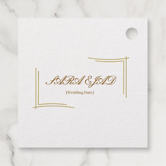 Étiquette-cadeau invitation de mariage (Dos)