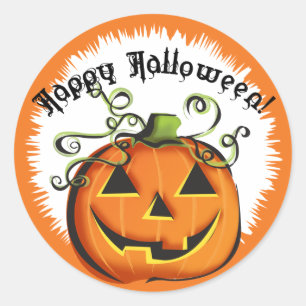 Étiquette cadeau Jack-O-Lantern