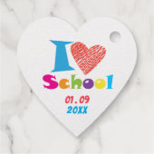 Étiquette-cadeau J'Aime L'École. Retour à l'école. Diplôme de dessi (Dos)