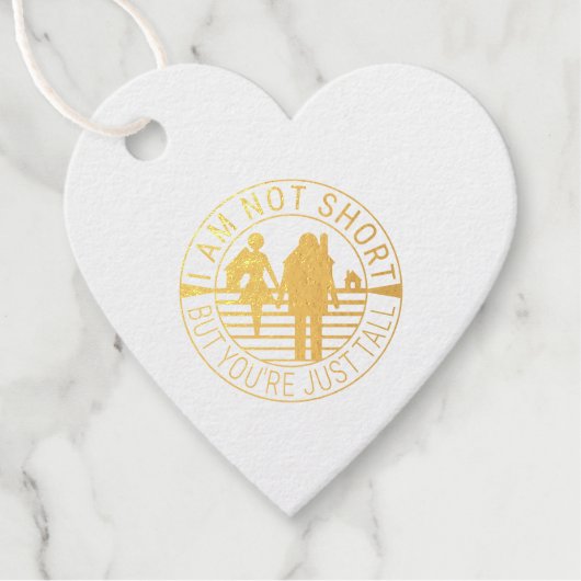 Étiquette-cadeau Je ne suis pas petit mais tu es juste grand. (Devant)
