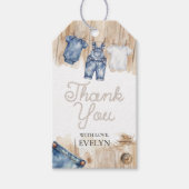 Étiquette Cadeau Jean Bleu Denim (Devant)