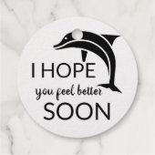 Étiquette-cadeau J'espère que vous vous sentirez mieux bientôt (Dos)