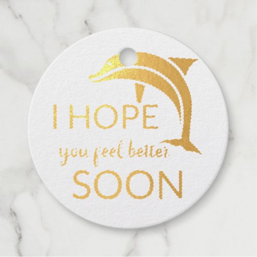 Étiquette-cadeau J'espère que vous vous sentirez mieux bientôt (Devant)