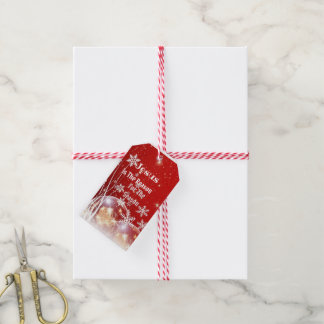 Étiquette cadeau Jésus est la raison de Noël Rouge