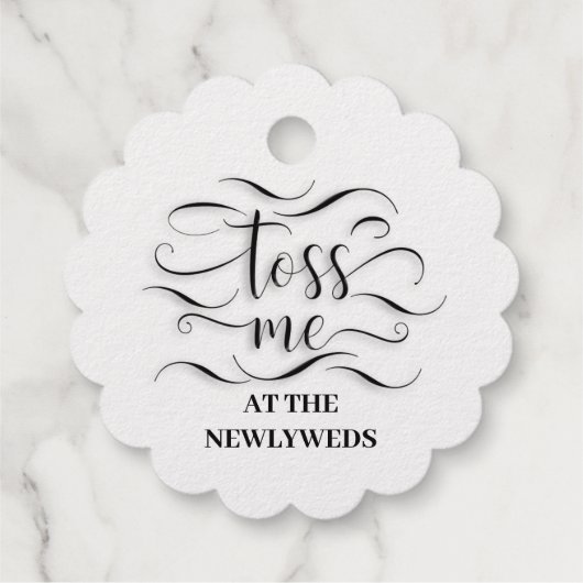 Étiquette-cadeau Jetez-Moi Au Mariage Des Nouveaux Mariés (Dos)