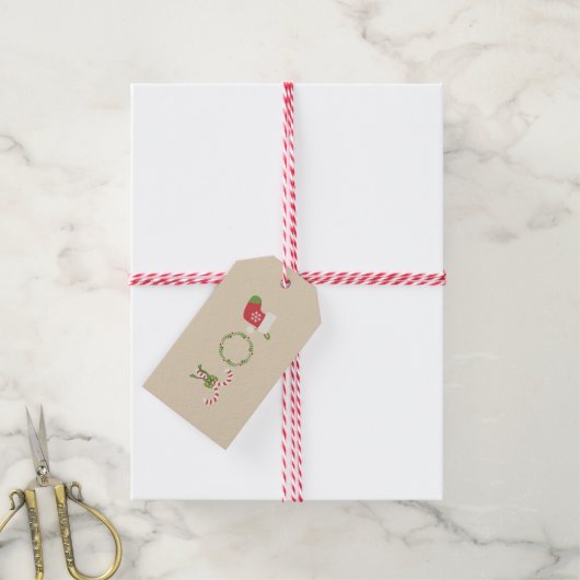 Étiquette Cadeau Joie (Avec de la ficelle)