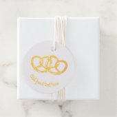 Étiquette-cadeau Joins Pretzels - Lied the Knot Linked Bread Shape (Avec boite)