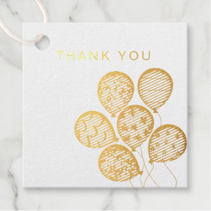 Étiquette-cadeau joli ballon fête vrai feuille merci faveur tag