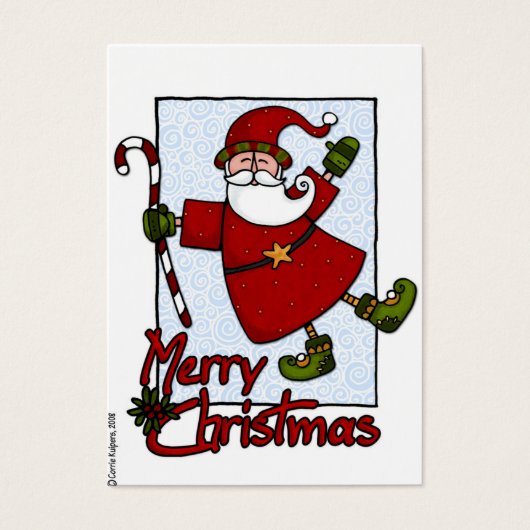 étiquette cadeau jolly père Noël (Devant)