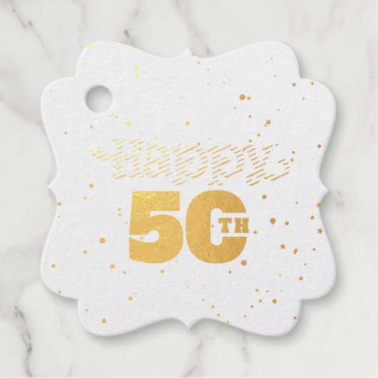 Étiquette-cadeau Joyeux 50ème (Devant)