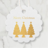 Étiquette-cadeau Joyeux arbres de Noël (Devant)