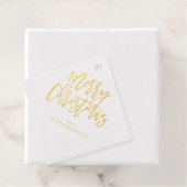 Étiquette-cadeau Joyeux Noël Calligraphie Nom Or 2 (Avec boite)