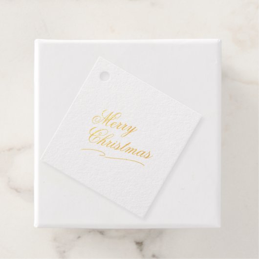 Étiquette-cadeau Joyeux Noël photo (Avec boite)