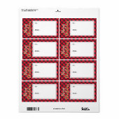 Étiquette cadeau Joyeux Noël Red Buffalo Plaid Sti (Feuille entière)