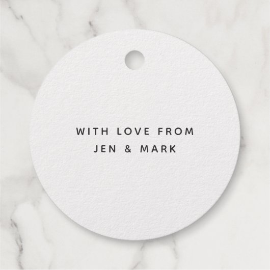 Étiquette-cadeau Joyeux Noël Script Real Silver Foil Round Cadeau (Dos)