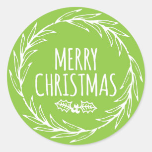 Étiquette cadeau Joyeux Noël Sticker de la couronn