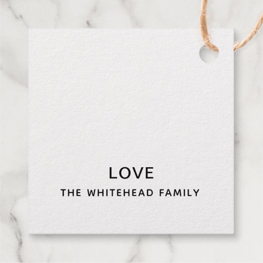 Étiquette-cadeau Joyeux script de Noël or (Dos)