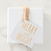 Étiquette-cadeau Joyeux Vacances Moderne Lettré À La Main Or (Avec boite)