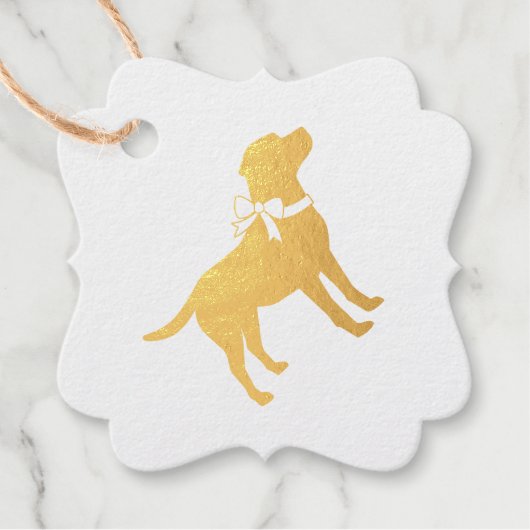 Étiquette-cadeau Labrador Chien Baby shower Blue Boy Lab (Devant)