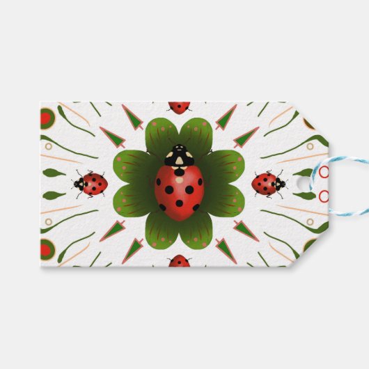 Étiquette cadeau Ladybug (Devant (Horizontal))