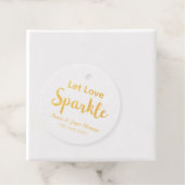 Étiquette-cadeau Laisser l'amour étinceler VRAI or huile (Avec boite)