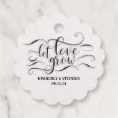 Étiquette-cadeau Laisser l'amour grandir Mariage (Dos)