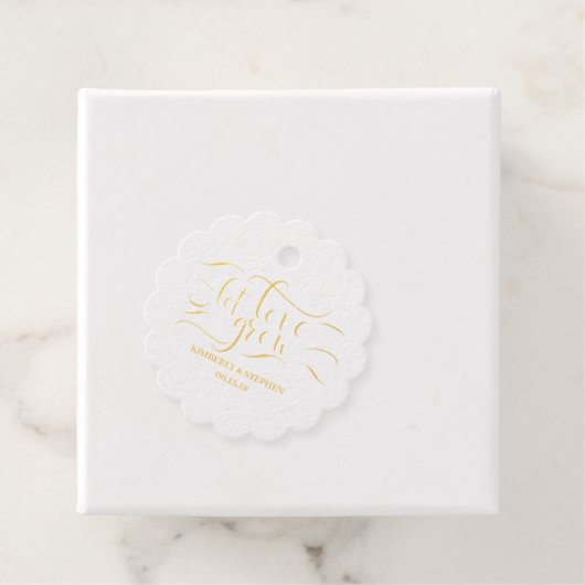 Étiquette-cadeau Laisser l'amour grandir Mariage (Avec boite)