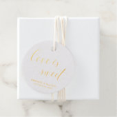 Étiquette-cadeau L'Amour Est Doux Simple Et Élégant Mariage Or (Avec boite)