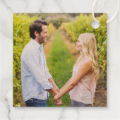 Étiquette-cadeau L'amour est un script monogramme de mariage en or  (Dos)