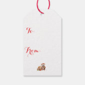 ÉTIQUETTE CADEAU LAPIN DE NOËL ET ARBRE (Dos)