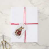 ÉTIQUETTE CADEAU LAPIN DE NOËL ET SOURIS (Avec de la ficelle)