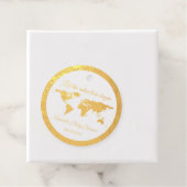 Étiquette-cadeau L'aventure commence Golden Globe  Baby Shower (Avec boite)