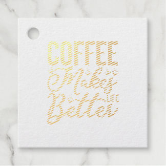 Étiquette-cadeau Le café rend la vie meilleure