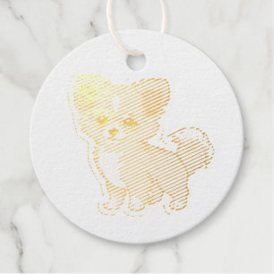 Étiquette-cadeau Le mignon chien 🐾 Offrez un Noël à tahoe
