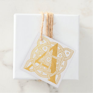 Étiquette-cadeau Lettre A Vintage Monogramme De Noeud Celtique